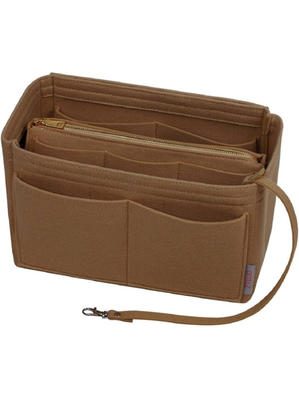 Felt Purse Organizer Insert with Zipper | Handbag & Tote Shaper | 7 Sizes